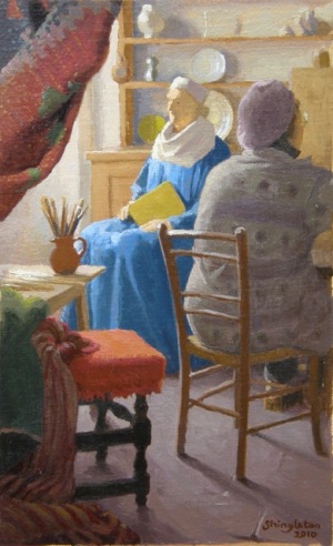 "The Art of Painting" by Anne Shingleton, 2010 Oil on canvas - 16.5 x 26cm